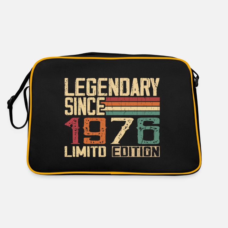 Original 1976 Vintage Geburtstagsgeschenk 1976 - Retro Tasche - Schwarz/Gold
