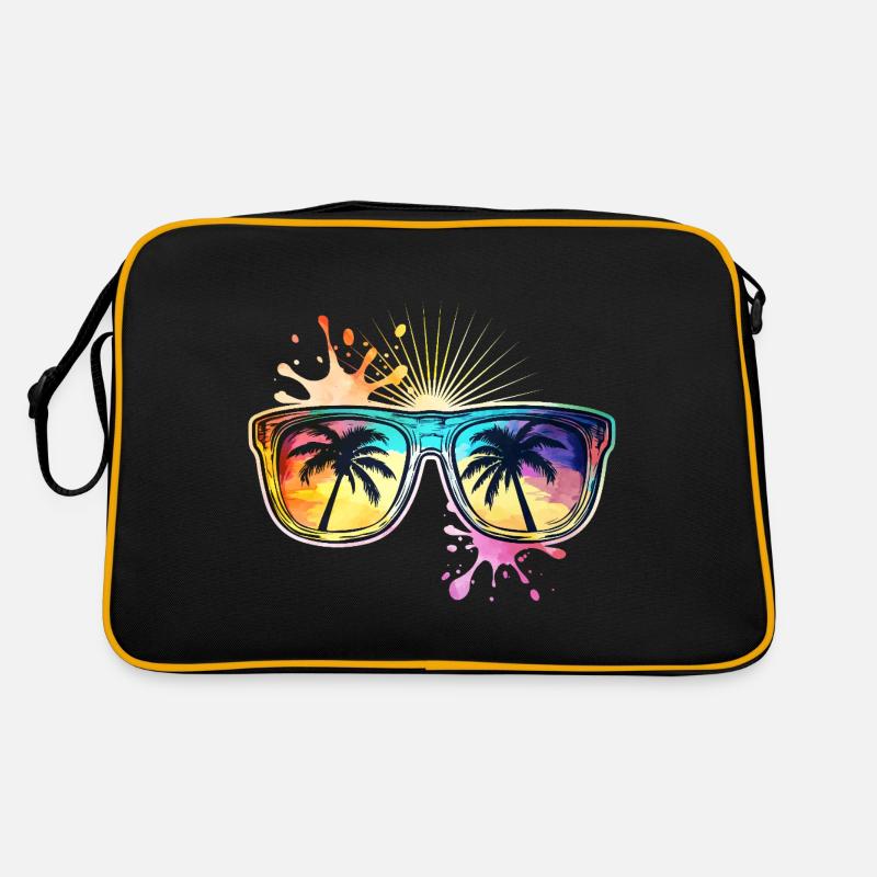 Sunglasses Palm Trees Holiday Retro Bag