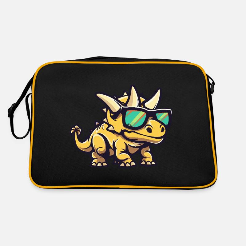 Dinosaurier triceratops Cool Comic Retro Tasche