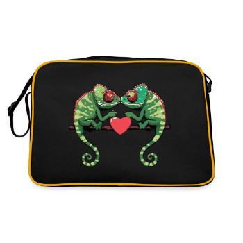 Caméléon Couple Saint-Valentin - Sac Retro - noir/or - Dos