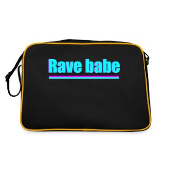 Rave babe - Retro Bag - black/gold - Back