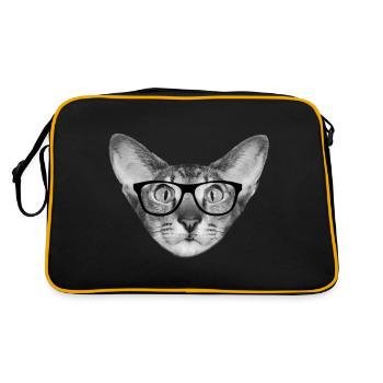 Chat oriental à poil court - Sac Retro - noir/or - Dos