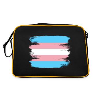 Drapeau transsexuel Drapeau de la fierté transgenre - Sac Retro - noir/or - Dos