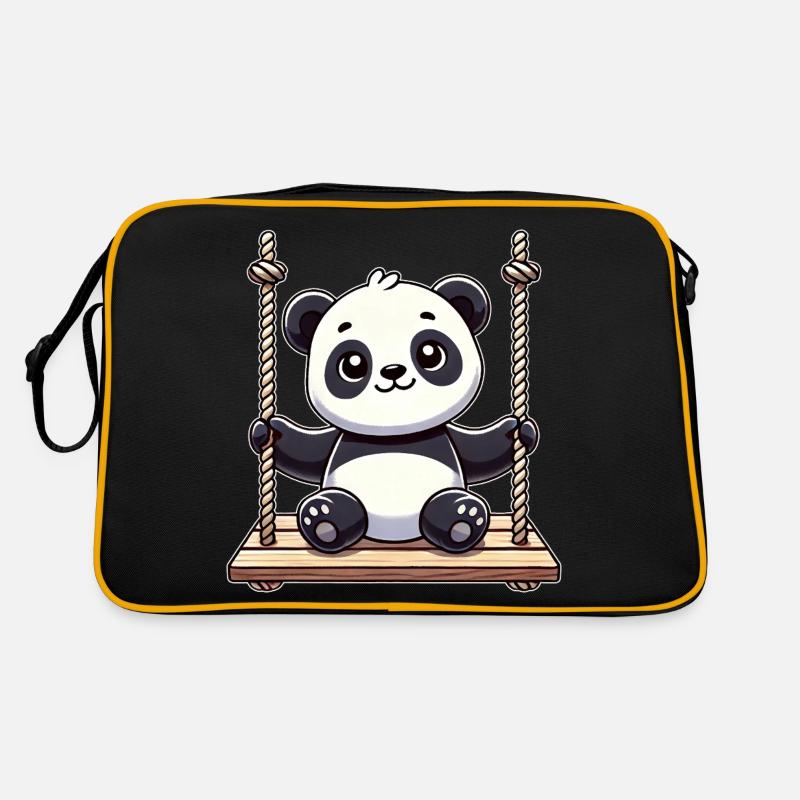 Mignon Panda Swing Dessin Animé Design Sac Retro