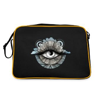 All-Seeing 70s Eye Cloud Retro Vintage - Retro Bag - black/gold - Back