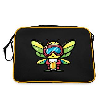 Dragonfly Après-Ski Bière Bande dessinée - Sac Retro - noir/or - Dos