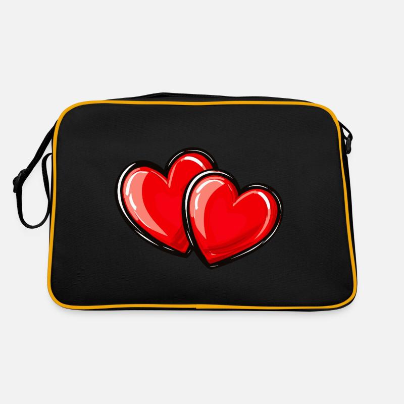 Hearts Love Symbol Retro Bag