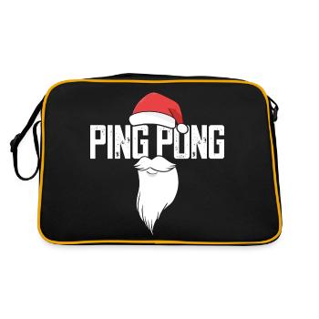 Ping Pong Chapeau de Noël Tennis de table Batte - Sac Retro - noir/or - Dos