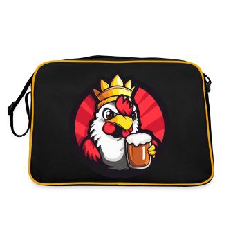 Hahn Bier Comic - Retro Tasche - Schwarz/Gold - Hinten