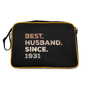 Best Husband Since 1931 Birthday Gift - Retro Bag - black/gold - Back
