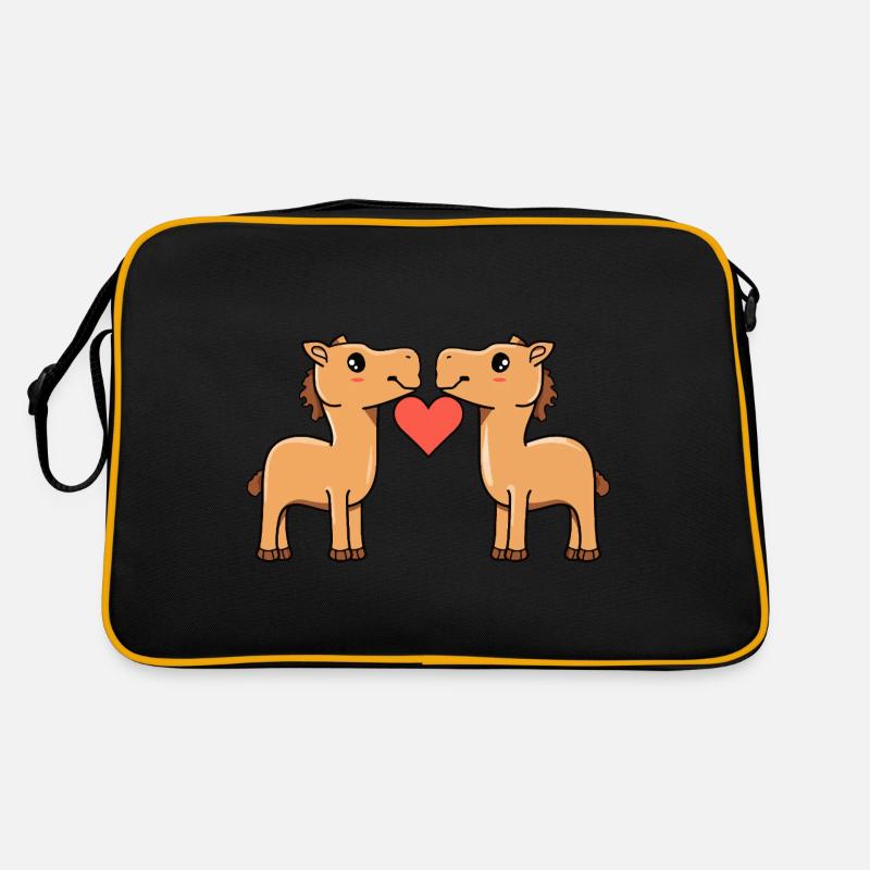 Kamel Paar Herz Retro Tasche
