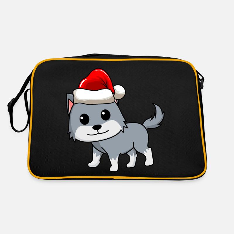 Wolf Comic Christmas Retro Bag