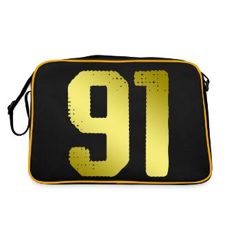 maillot numéro 91 - Sac Retro - noir/or - Dos