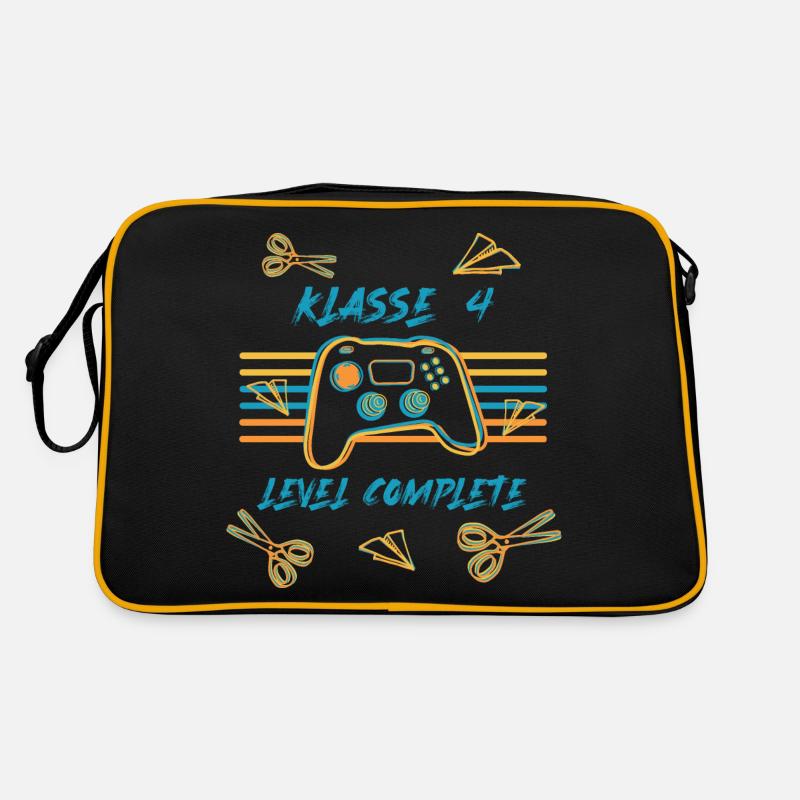 Abschluss Klasse 4 - Level complete Retro Tasche