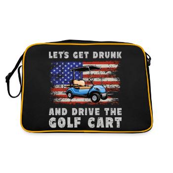 Soyons ivres et conduisons la voiturette de golf - Sac Retro - noir/or - Dos