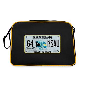 Welcome to Nassau Bahamas - Retro Bag - black/gold - Back