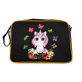 Dabbing Licorne Dabbendes Licorne Dab Idée cadeau - Sac Retro - noir/or - Dos