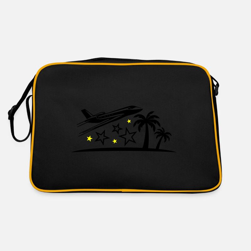 Urlaub Flugzeug Strand Retro Tasche