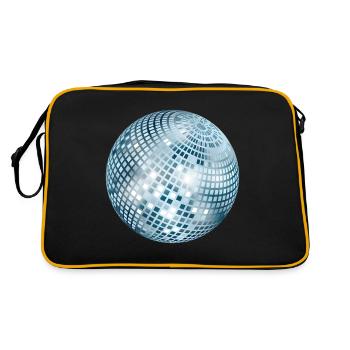 Disco Ball / Mirror Ball / Disco (Argent, PNG) - Sac Retro - noir/or - Dos