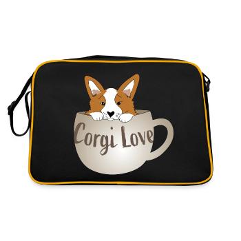 Amour Corgi - Sac Retro - noir/or - Dos