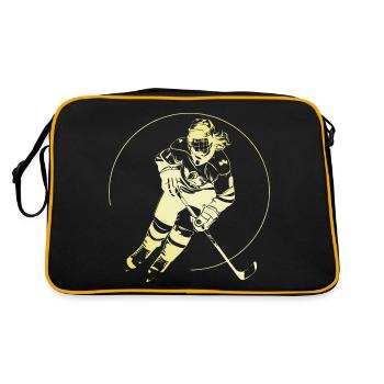 Joueur de hockey - Sac Retro - noir/or - Dos