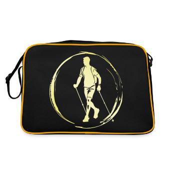 Nordic Walking Man - Retro Bag - black/gold - Back