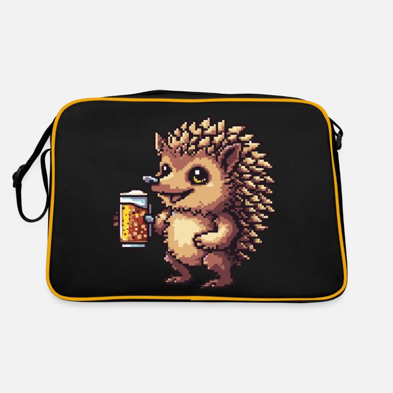 Igel Pixel Bier Retro Tasche