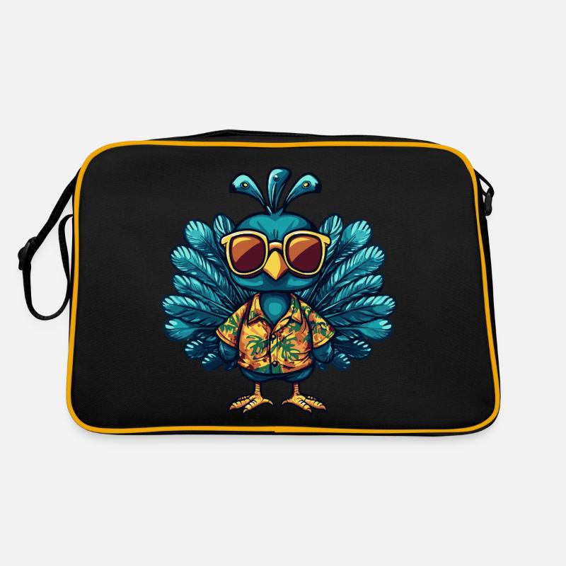 Peacock Bird Comic Funny Summer Retro Bag