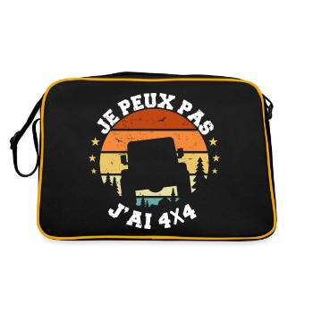 4x4 - Je Peux Pas J'ai 4X4 - Humour 4X4 - Sac Retro - noir/or - Dos