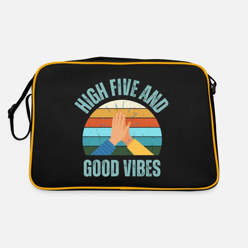 High Five et Good Vibes Sac Retro