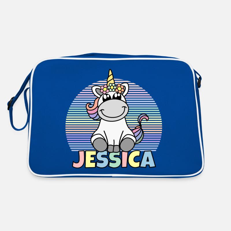Jessica Einhorn Name Retro Tasche