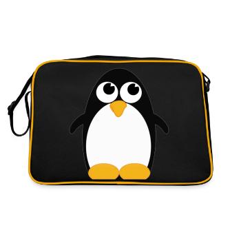 Penguin 01 - Retro Bag - black/gold - Back