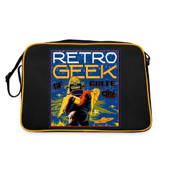 retro geek sf culte ciné - Sac Retro - noir/or - Dos