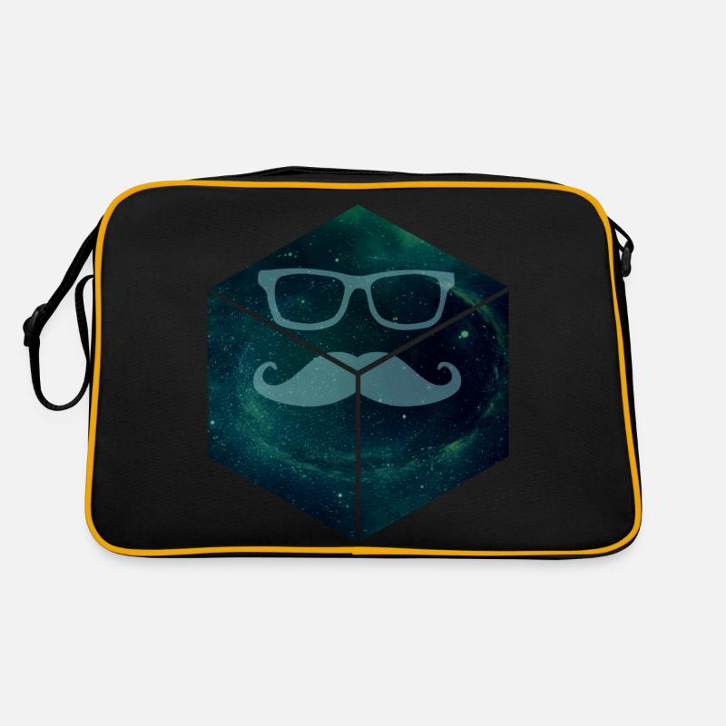 Mustache in Space Retro Tasche