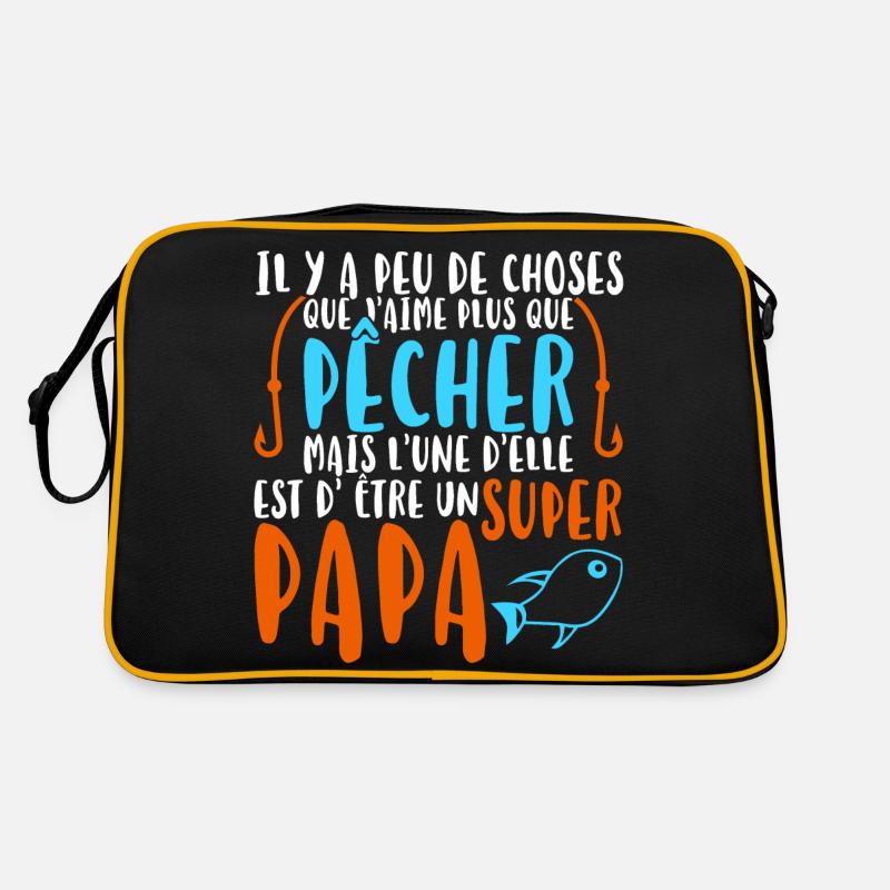 Super papa pêcheur cadeau Sac Retro