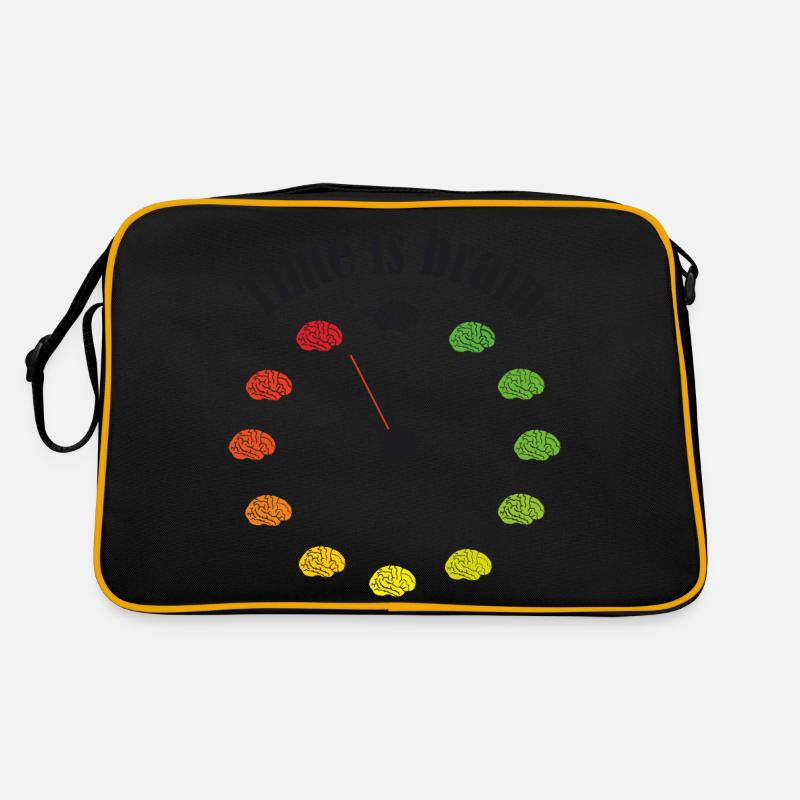 Time is brain Retro Tasche