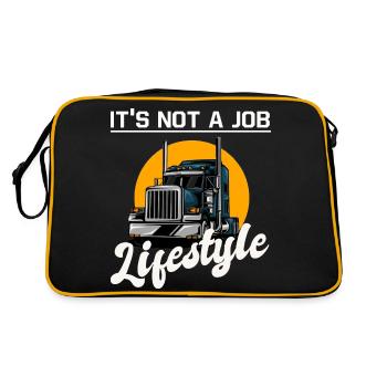 It's not a job, lifestyle. Cadeau original camion - Sac Retro - noir/or - Dos