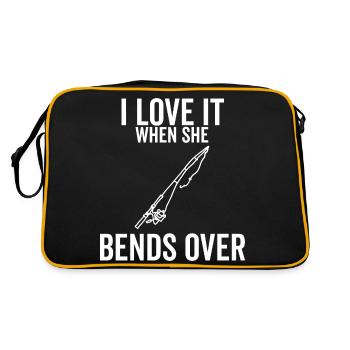 I Love It When She Bends Over - Retro Bag - black/gold - Back