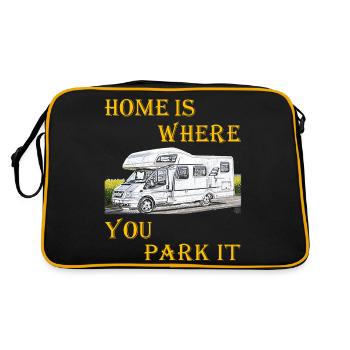 Home is where you park it 2 - Sac Retro - noir/or - Dos