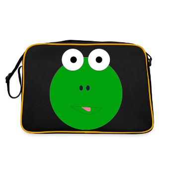 frog frog toad funny gift funny funny funny - Retro Bag - black/gold - Back