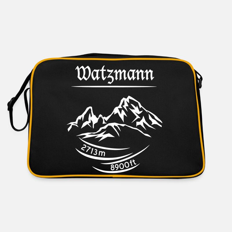Le mont Watzmann, hauteur 2713 m déterminée - blanc Sac Retro