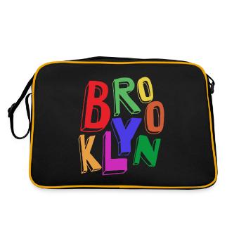 BROOKLYN FARBE - Retro Tasche - Schwarz/Gold - Hinten