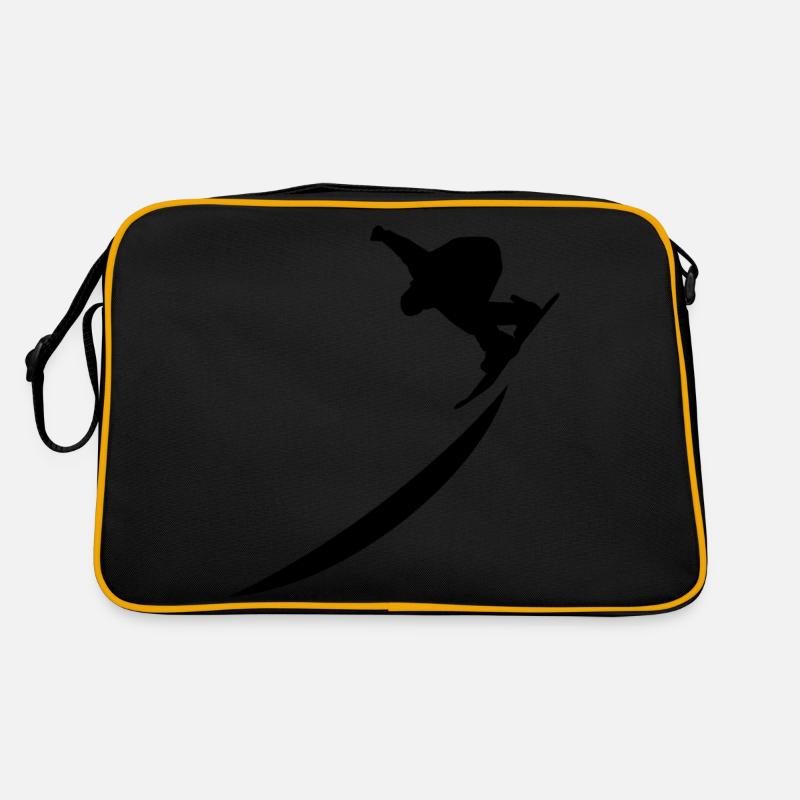 Snowboard Snowboarder Sac Retro