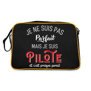 pas parfait mais pilote - Sac Retro - noir/or - Dos