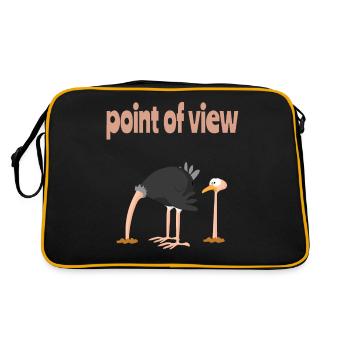 Vogel Strauss Tactics - Point Of View - Retro Bag - black/gold - Back