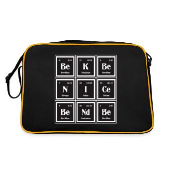 Soyez gentil soyez gentil | Tableau périodique des éléments - Sac Retro - noir/or - Dos