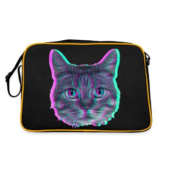 Tête de chat - Rétro - Sac Retro - noir/or - Dos