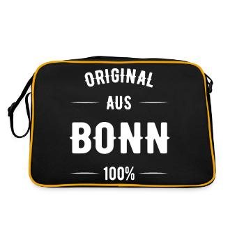 Bonn - Retro Tasche - Schwarz/Gold - Hinten