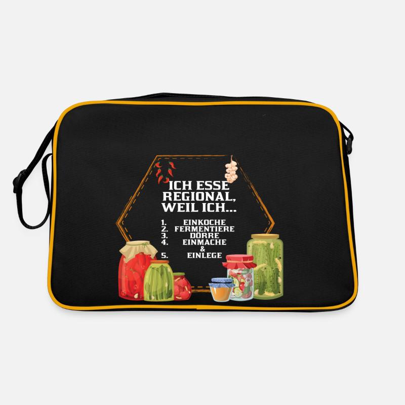 Einkochen Haltbar machen Fermentieren Einmachen Retro Tasche