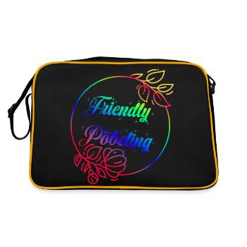 FriendlyPöbeling Rainbow - Retro Tasche - Schwarz/Gold - Hinten